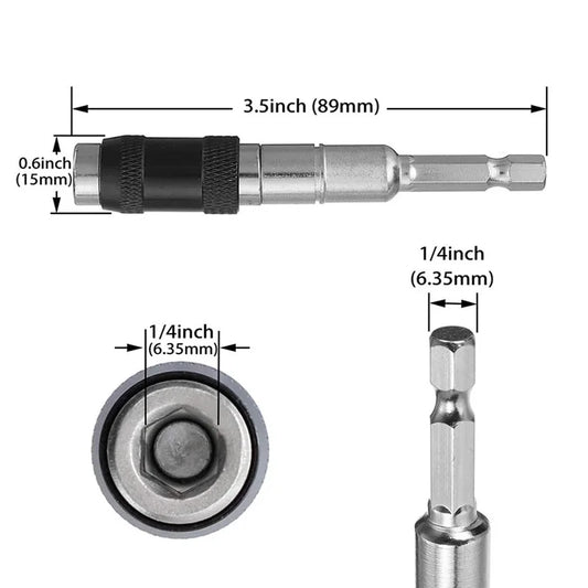 1/4 "Hex Magnetic Ring Screwdriver Bits Drill Hand Tools Drill Bit Extension Rod Quick Change Holder Drive Guide Screw Drill Tip