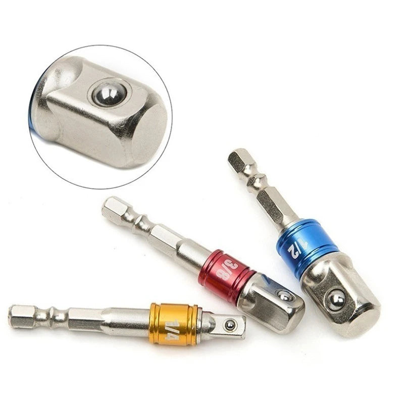 Socket Impact Driver Extension Adapter Extended Converter Electric Drill Hex To High Speed Nut Male Square Wrench Power Tool