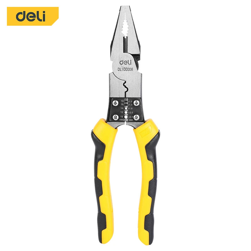 Deli Universal Wire Cutter Combination Pliers Diagonal Pliers Needle Pliers Professional Electrician Plier Hardware Hand Tools
