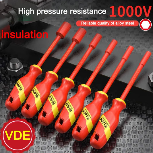 LAOA 1000V Insulated Socket Screwdriver Multifunctional Hexagonal Socket Wrench Driver Electrician Specific Withstand