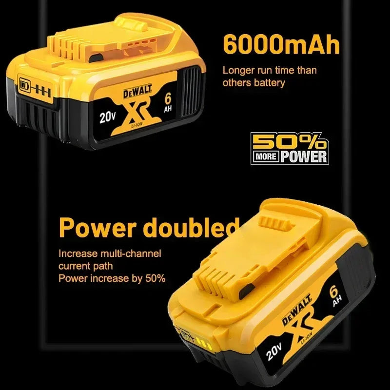 100% Genuine Dewalt 20V Battery, 2AH 5AH 6AH Rechargeable Lithium Ion Battery, Dewalt DCB200 Power Tool Replacement Battery