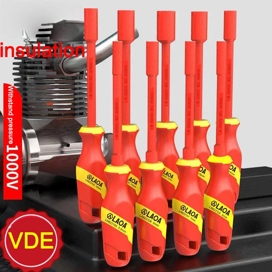 LAOA 1000V Insulated Socket Screwdriver Multifunctional Hexagonal Socket Wrench Driver Electrician Specific Withstand