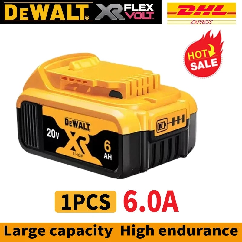 100% Genuine Dewalt 20V Battery, 2AH 5AH 6AH Rechargeable Lithium Ion Battery, Dewalt DCB200 Power Tool Replacement Battery