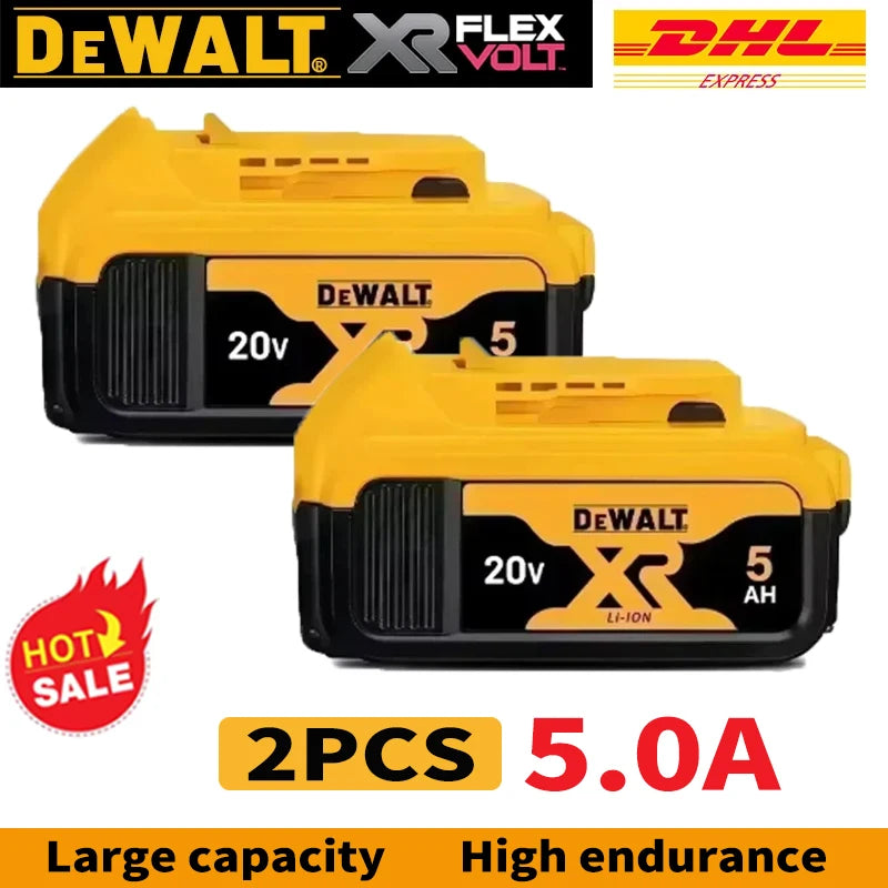 100% Genuine Dewalt 20V Battery, 2AH 5AH 6AH Rechargeable Lithium Ion Battery, Dewalt DCB200 Power Tool Replacement Battery