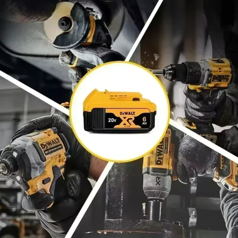 100% Genuine Dewalt 20V Battery, 2AH 5AH 6AH Rechargeable Lithium Ion Battery, Dewalt DCB200 Power Tool Replacement Battery