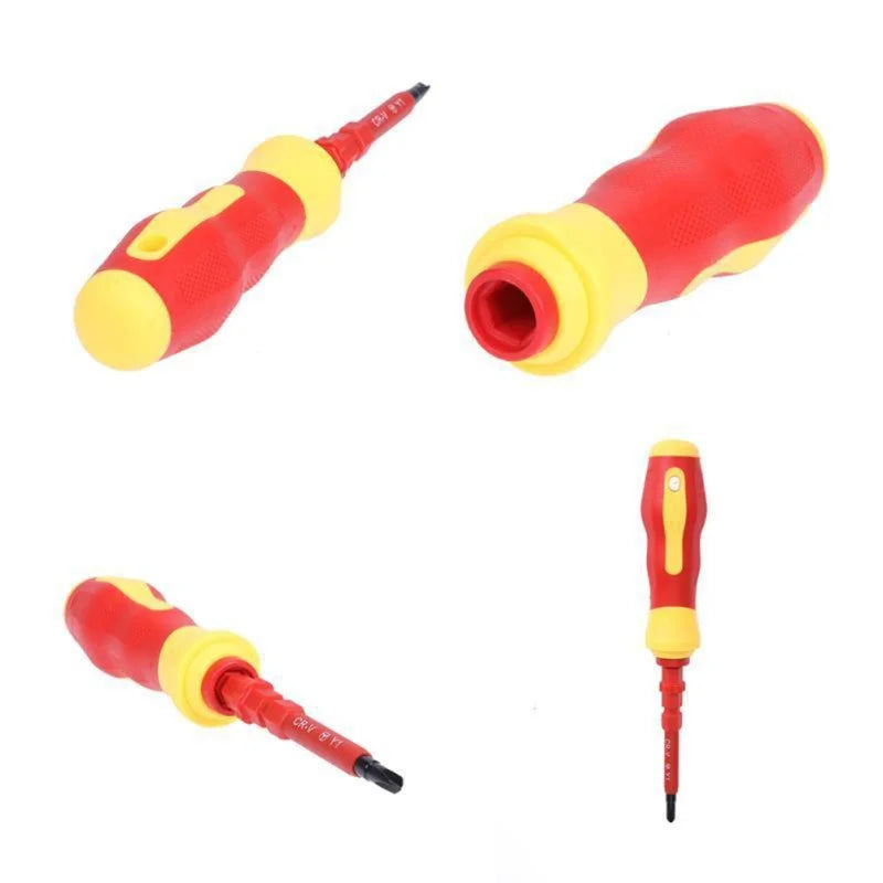 15PCS 380V/13PCS 1000V Changeable Insulated Screwdriver Set And Magnetic Slotted Bits Repair Tool Electrician Tools отвертка