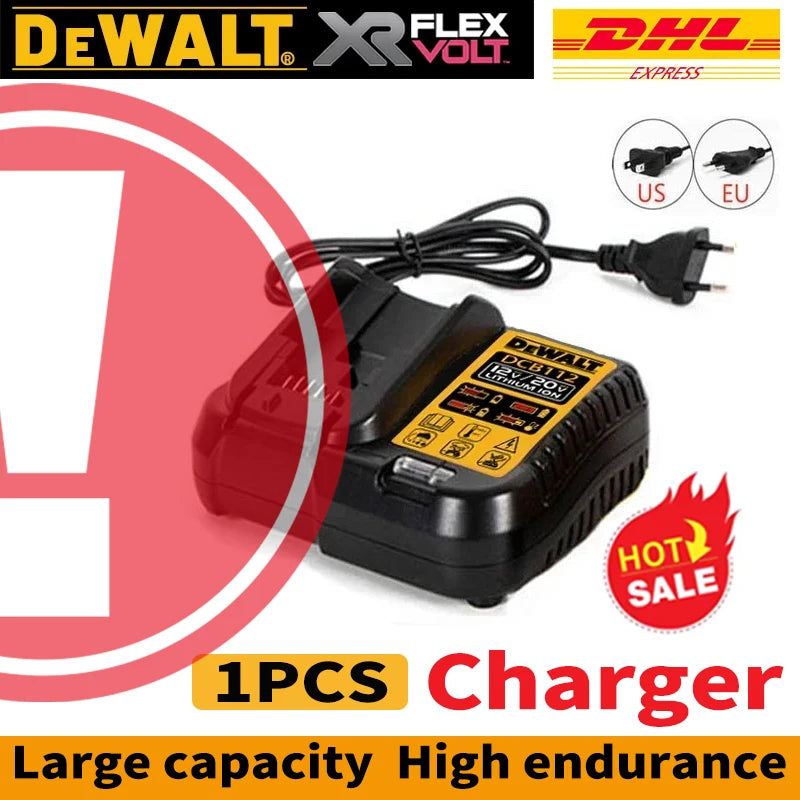 100% Genuine Dewalt 20V Battery, 2AH 5AH 6AH Rechargeable Lithium Ion Battery, Dewalt DCB200 Power Tool Replacement Battery