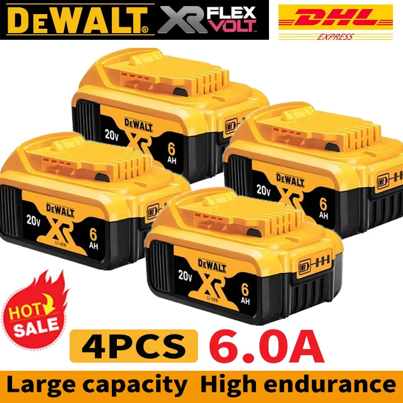 100% Genuine Dewalt 20V Battery, 2AH 5AH 6AH Rechargeable Lithium Ion Battery, Dewalt DCB200 Power Tool Replacement Battery