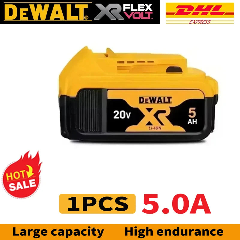 100% Genuine Dewalt 20V Battery, 2AH 5AH 6AH Rechargeable Lithium Ion Battery, Dewalt DCB200 Power Tool Replacement Battery