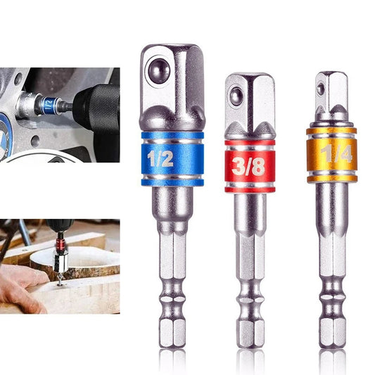Socket Impact Driver Extension Adapter Extended Converter Electric Drill Hex To High Speed Nut Male Square Wrench Power Tool